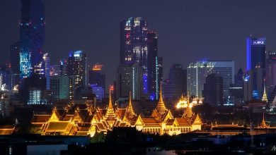 Королевский дворец в Бангкоке ночью